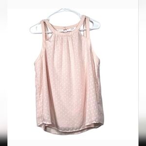 Candies Womens Pink Heart‎ Burnout Mock Neck Keyhole Tank Top Size XL Y2K